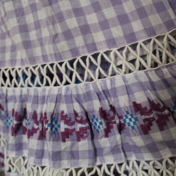 Dodo Bar Or Gingham Check Cotton Jacquard Maxi Dress Size Small - Picture 12 of 13